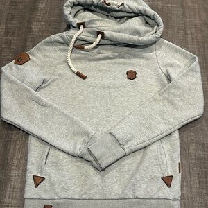 Naketano Light Mint Women’s Hoodie with Brown Accents